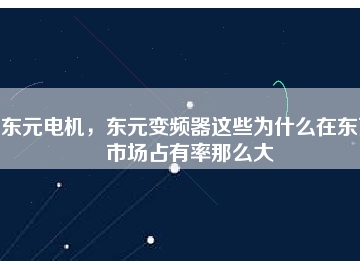東元電機(jī)，東元變頻器這些為什么在東莞市場(chǎng)占有率那么大