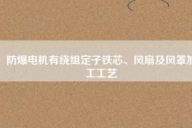 防爆電機(jī)有繞組定子鐵芯、風(fēng)扇及風(fēng)罩加工工藝